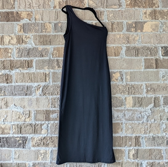 Seafolly One Shoulder Jersey Dress in Black Size 8 - Picture 1 of 7